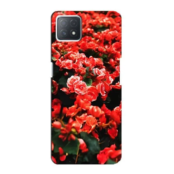 Чехол с принтом «Цветы красные» для OPPO A72 (5G)