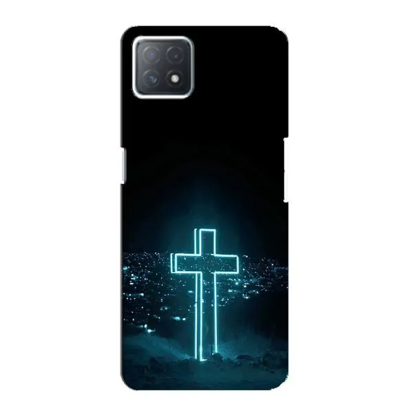 Чехол с принтом «Крест и город» для OPPO A72 (5G)