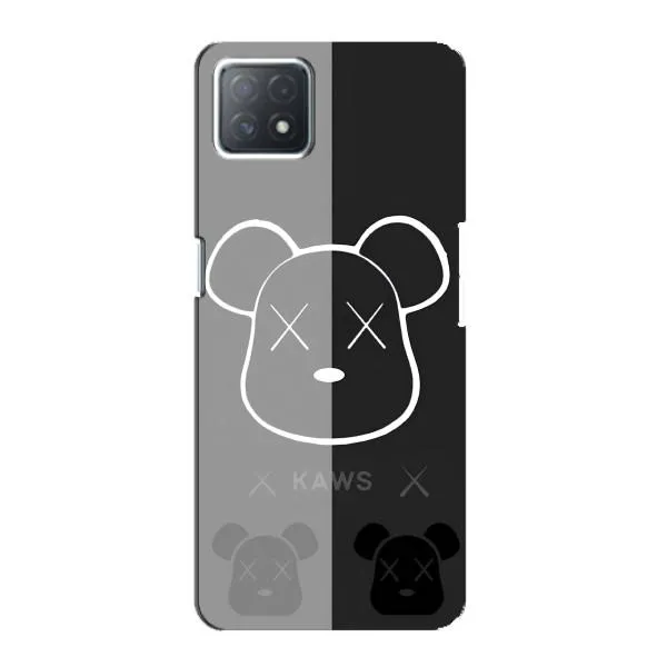 Чехол с принтом «БеарБрик глаза» для OPPO A73 (5G)