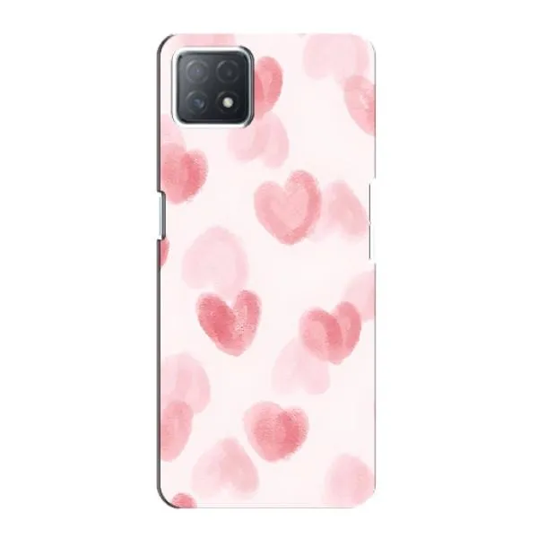 Чохол з принтом «Рожеві сердечки» для OPPO A73 (5G)