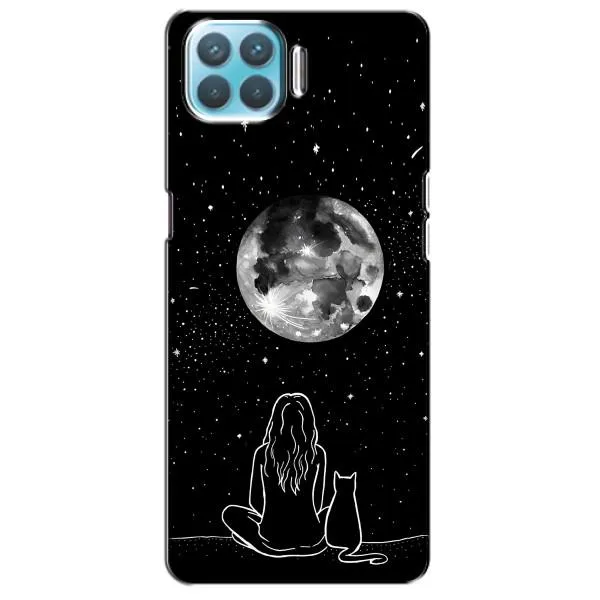 Чохол з принтом «Дівчина з котом» для OPPO A73 Чохол з принтом «Дівчина з котом» для OPPO A73