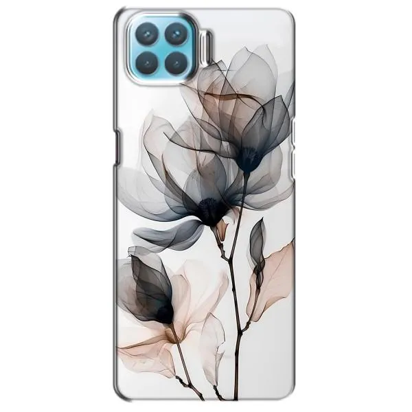 Чохол з принтом «Квіти на білому» для OPPO A73