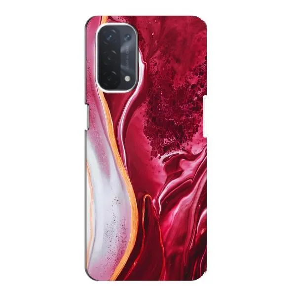 Чохол з принтом «Мрамор червоний» для OPPO A74 (5G)