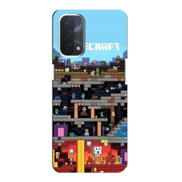 Чехол с принтом «фон Minecraft» для OPPO A74 (5G)