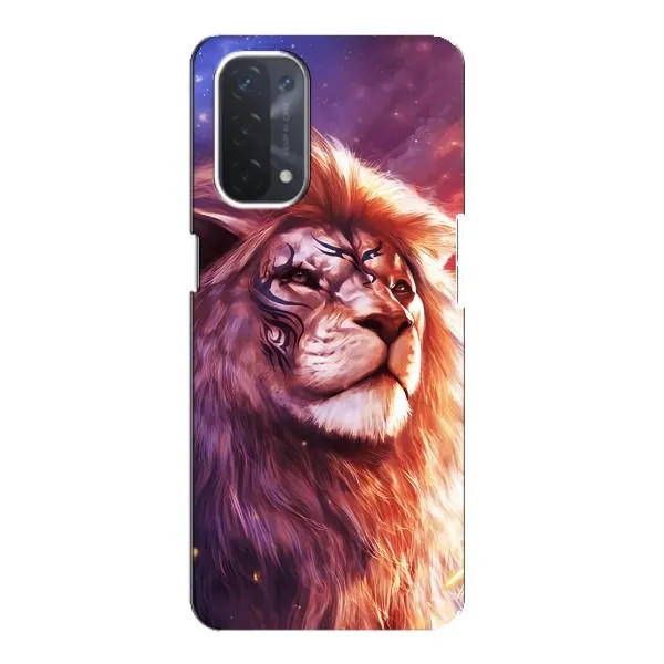 Чехол с принтом «Красочный Лев» для OPPO A74 (5G)