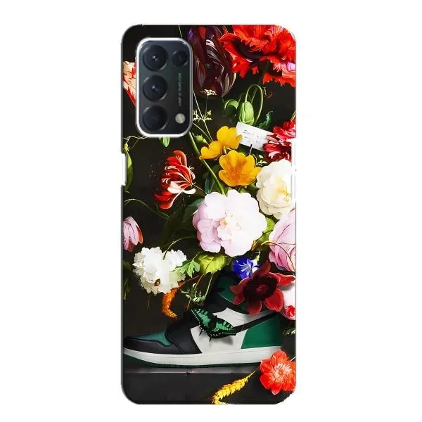 Чохол з принтом «Nike цветы» для OPPO A74