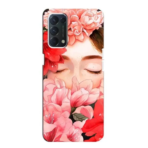 Чохол з принтом «Очі в квітах» для OPPO A74