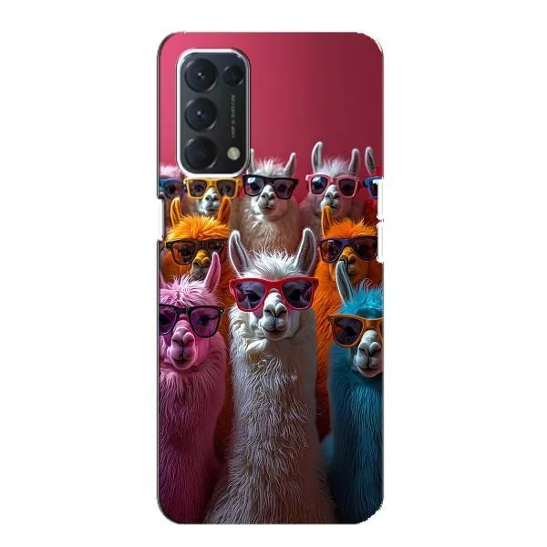 Чохол з принтом «Лами в окулярах» для OPPO A74 Чохол з принтом «Лами в окулярах» для OPPO A74
