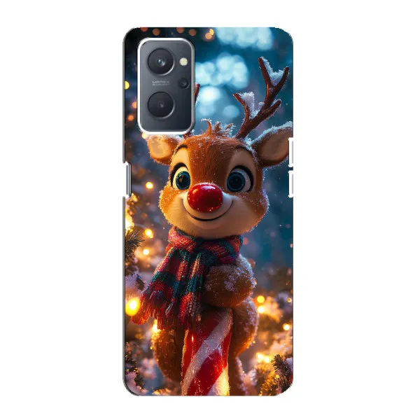 Чехол с принтом «Олень с шарфом» для OPPO A76 Чехол с принтом «Олень с шарфом» для OPPO A76