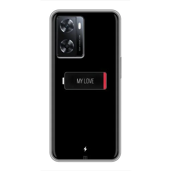 Чехол с принтом «Love battery» для OPPO A77
