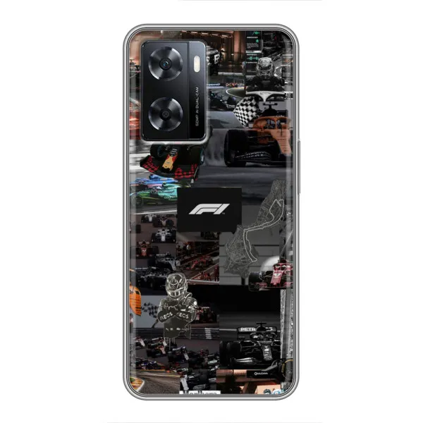 Чехол с принтом «Гоночный коллаж Ф1» для OPPO A77 Чехол с принтом «Гоночный коллаж Ф1» для OPPO A77