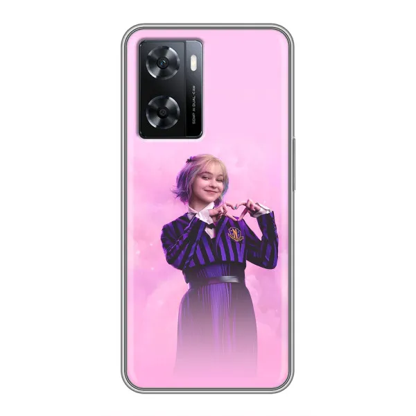 Чохол з принтом «Яскрава Енід Венздей» для OPPO A77 Чохол з принтом «Яскрава Енід Венздей» для OPPO A77