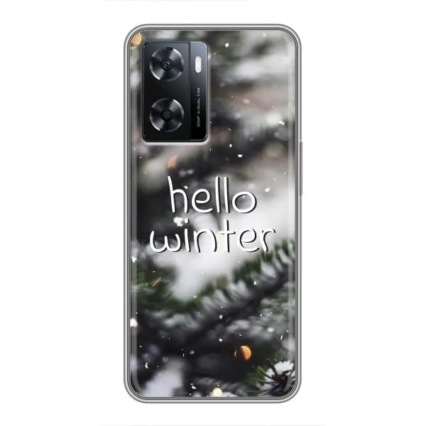 Чехол с принтом «Hello winter» для OPPO A77