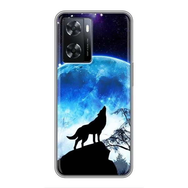Чохол з принтом «Вовк на місяць» для OPPO A77 Чохол з принтом «Вовк на місяць» для OPPO A77