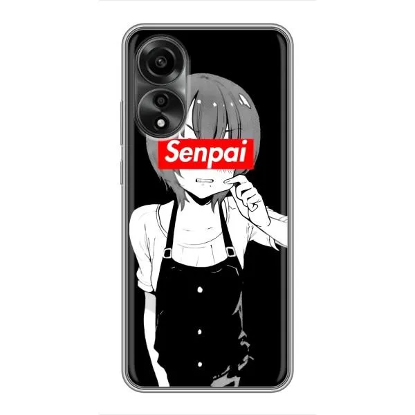 Чехол с принтом «Senpai» для OPPO A78 (4G)