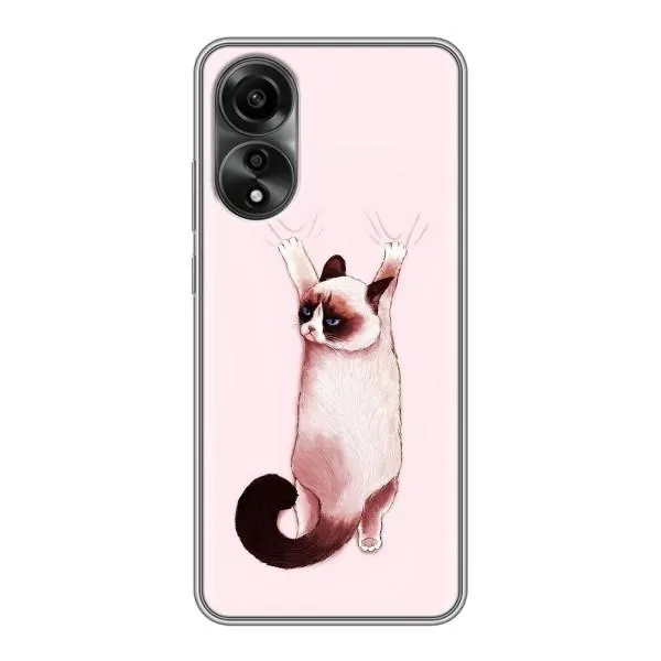 Чехол с принтом «Котик падает» для OPPO A78 (4G)