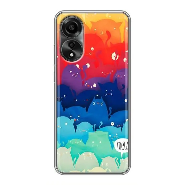 Чехол с принтом «Mew» для OPPO A78 (4G)