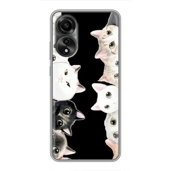 Чехол с принтом «Взгляд котов» для OPPO A78 (4G)