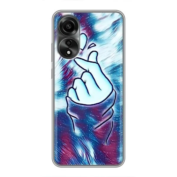 Чехол с принтом «Радужное сердце» для OPPO A78 (4G)