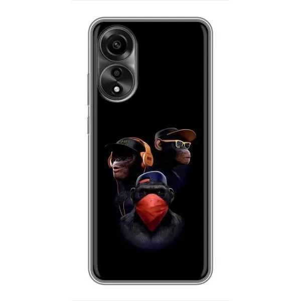 Чехол с принтом «Три обезьяны» для OPPO A78 (4G)