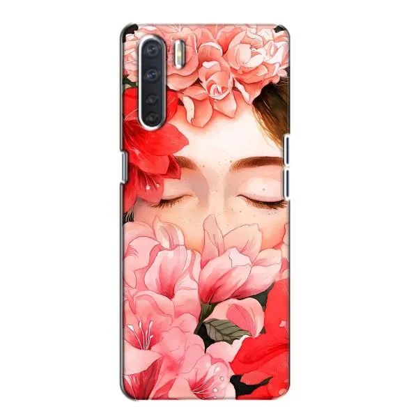 Чехол с принтом «Глаза в цветах» для OPPO A91