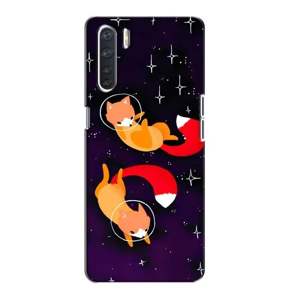 Чехол с принтом «Лисички космонавты» для OPPO A91