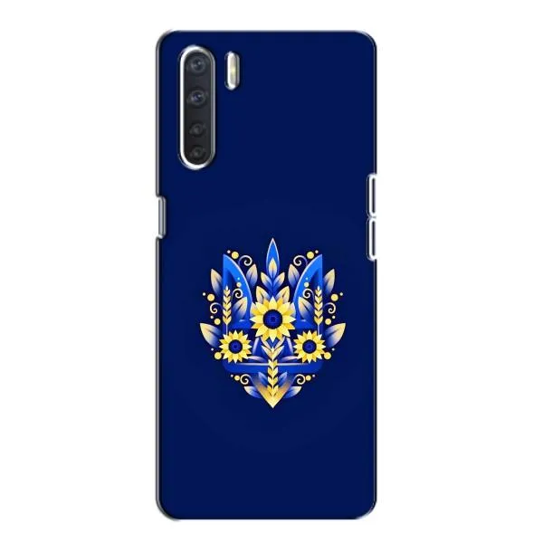 Чехол с принтом «Цветочный Герб» для OPPO A91