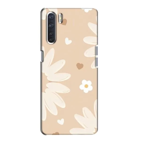 Чехол с принтом «Бежевые цветы» для OPPO A91 Чехол с принтом «Бежевые цветы» для OPPO A91