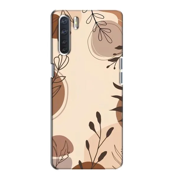 Чехол с принтом «Коричневые цветы» для OPPO A91 Чехол с принтом «Коричневые цветы» для OPPO A91