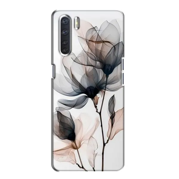 Чехол с принтом «Цветы на белом» для OPPO A91 Чехол с принтом «Цветы на белом» для OPPO A91