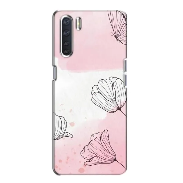 Чехол с принтом «Розовые цветы» для OPPO A91 Чехол с принтом «Розовые цветы» для OPPO A91