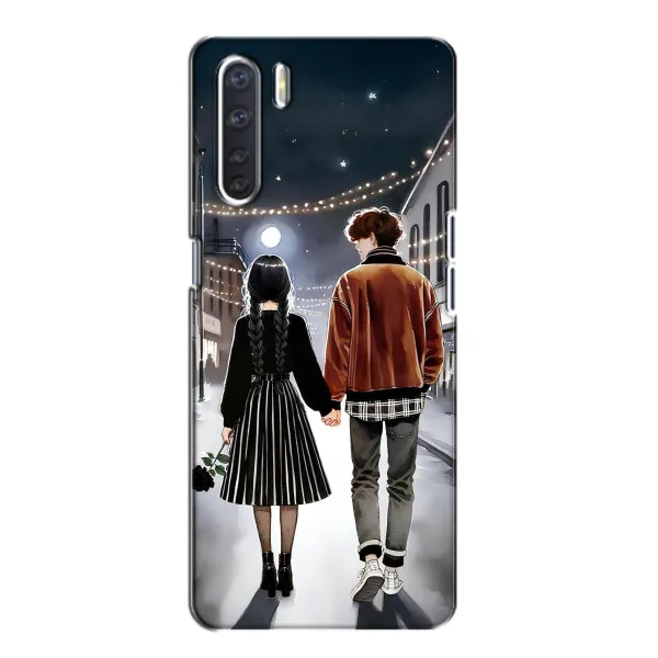 Чохол з принтом «Венздей та Тайлер» для OPPO A91 Чохол з принтом «Венздей та Тайлер» для OPPO A91