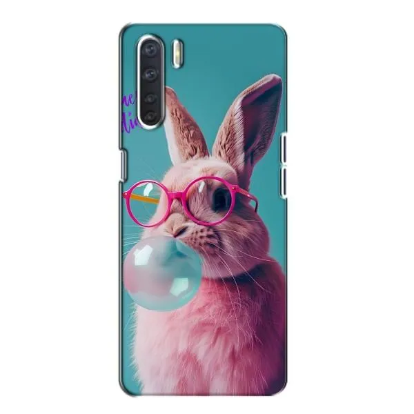 Чехол с принтом «Кролик в очках» для OPPO A91