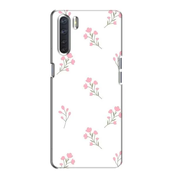 Чехол с принтом «Розовые цветы» для OPPO A91
