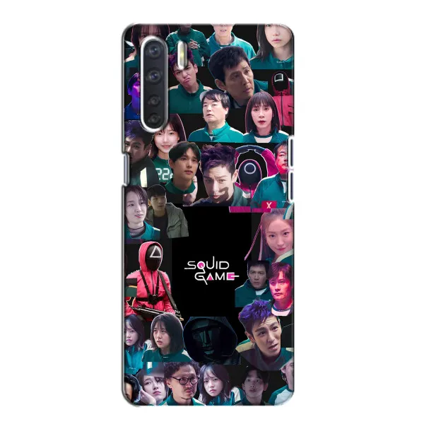 Чехол с принтом «Коллаж Игра кальмара» для OPPO A91