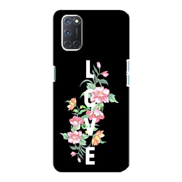 Чехол с принтом «Цветы LOVE» для OPPO A92