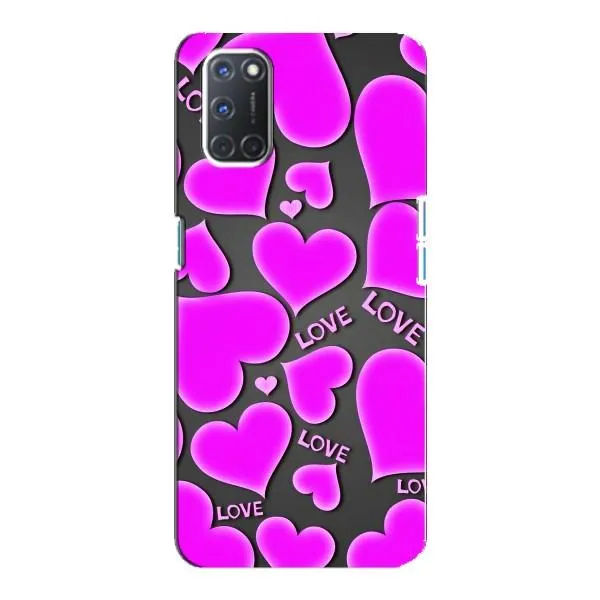 Чехол с принтом «Pink hearts» для OPPO A92