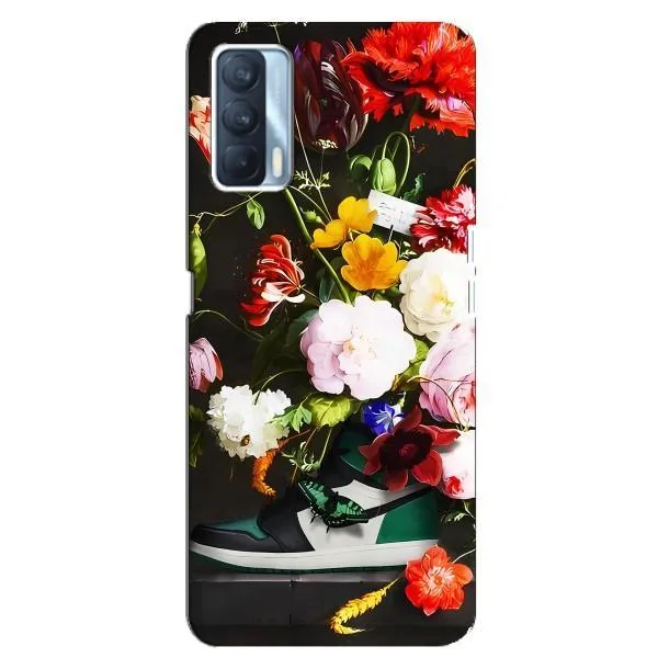 Чехол с принтом «Nike цветы» для OPPO A92s Чехол с принтом «Nike цветы» для OPPO A92s