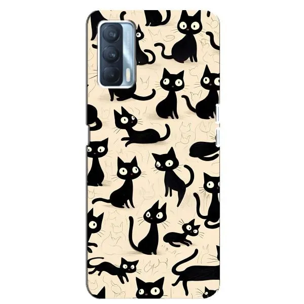 Чехол с принтом «Черные коты» для OPPO A92s Чехол с принтом «Черные коты» для OPPO A92s