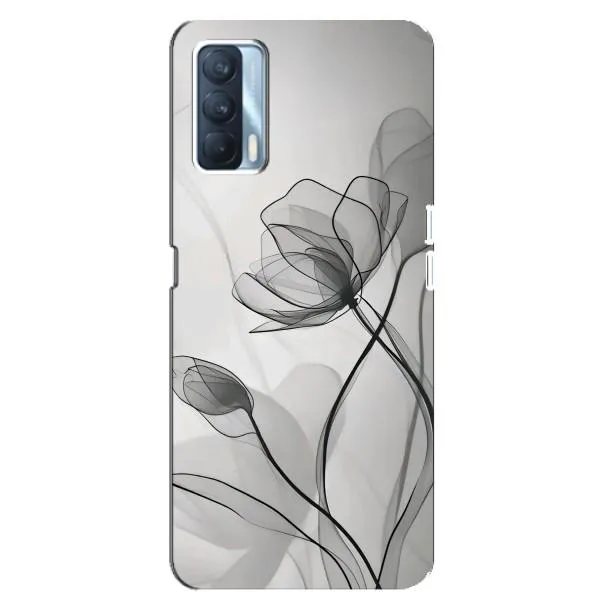 Чехол с принтом «Черные цветы» для OPPO A92s Чехол с принтом «Черные цветы» для OPPO A92s