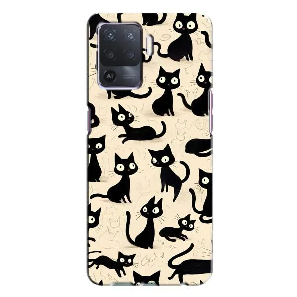 Чехол с принтом «Черные коты» для OPPO A94