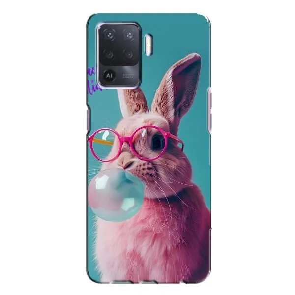 Чохол з принтом «Кролик в окулярах» для OPPO A94