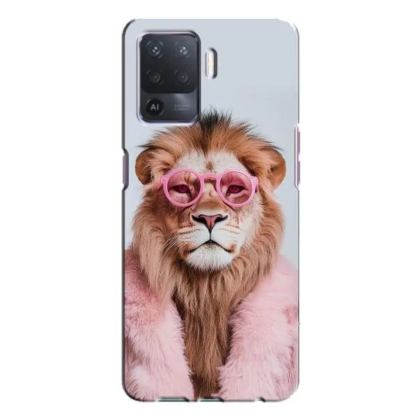Чохол з принтом «Лев в окулярах» для OPPO A94