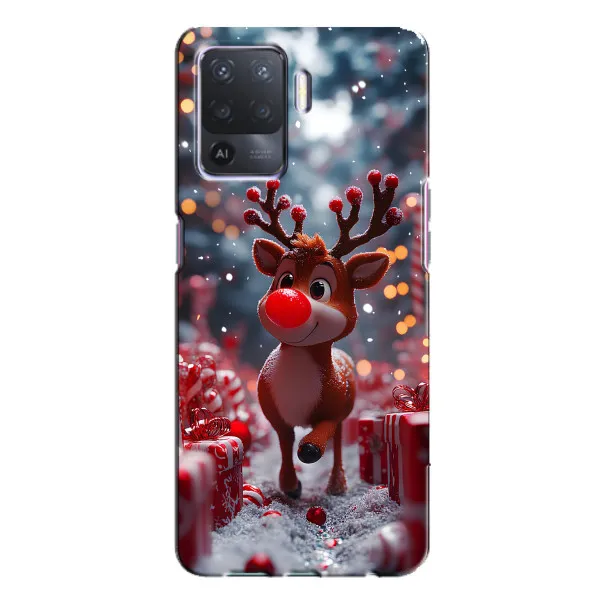 Чехол с принтом «Олень среди подарков» для OPPO A94