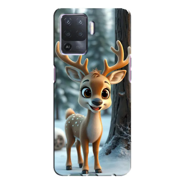 Чехол с принтом «Олененок в лесу» для OPPO A94