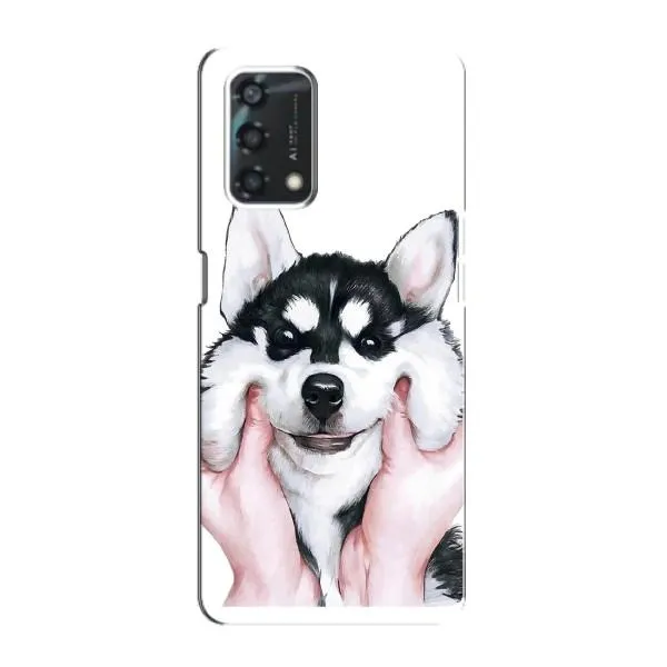 Чехол с принтом «Довольный Хаски» для OPPO A95 Чехол с принтом «Довольный Хаски» для OPPO A95