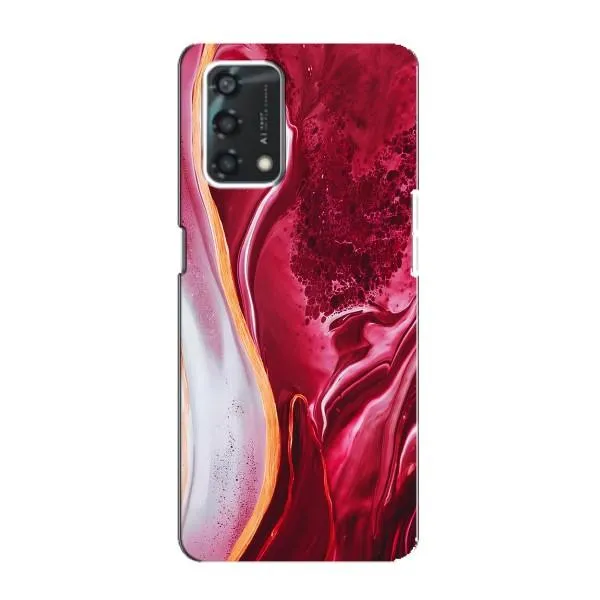 Чехол с принтом «Мрамор красный» для OPPO A95