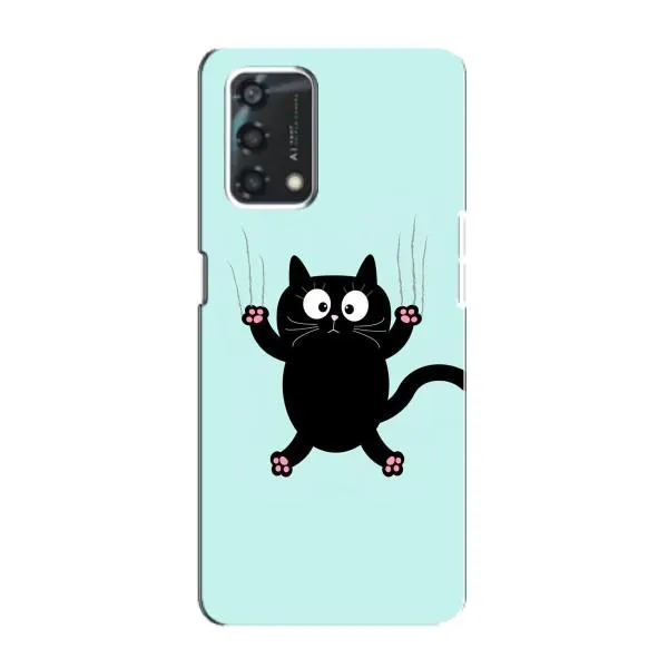 Чехол с принтом «Падающий кот» для OPPO A95 Чехол с принтом «Падающий кот» для OPPO A95