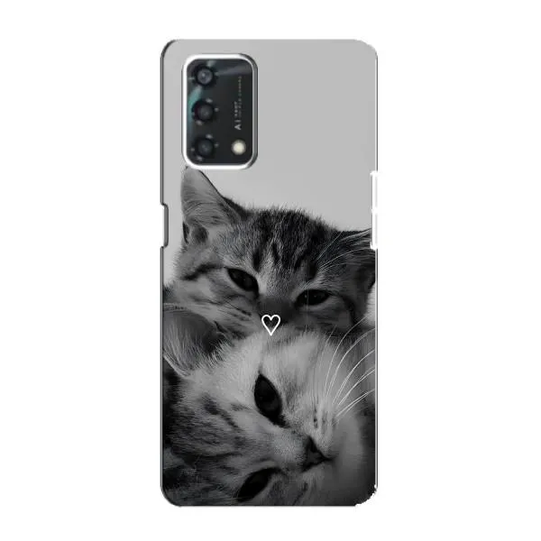 Чехол с принтом «Пара котов» для OPPO A95 Чехол с принтом «Пара котов» для OPPO A95