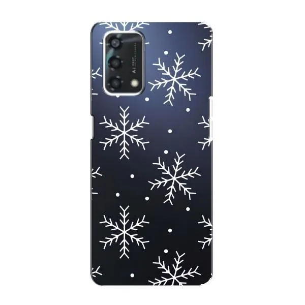 Чехол с принтом «Белые снежинки» для OPPO A95